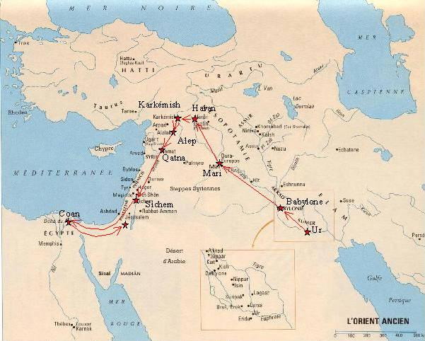 les d�placements d'Abraham
