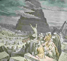 L'homme cherchant � s'�lever par lui-m�me en b�tissant la Tour de Babel