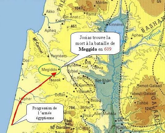 La bataille de Meggido en 609