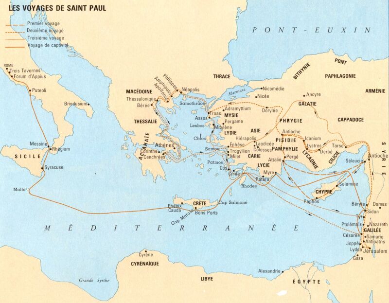 Les voyages de Paul